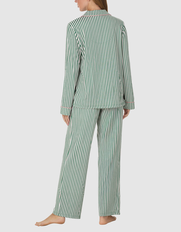 Kate Spade - Printed Jersey Button Up Long Sleeve Long Pyjama Set
