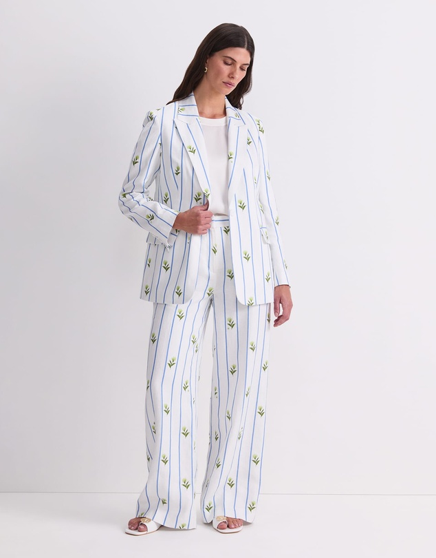 Sportscraft - Hampton Stripe Linen Blazer