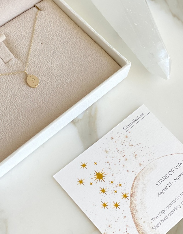 Luna Rae - Solid Gold - Stars of Virgo Diamond Necklace