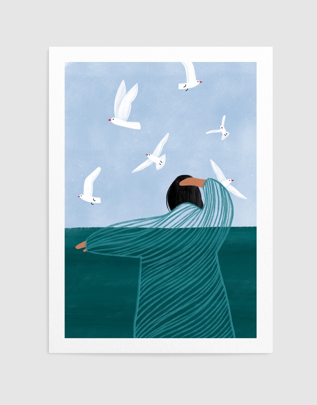 Olive et Oriel - Seaside by Bea Muller Art Print