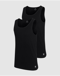 adidas Originals - 2 Pack Comfort Rib Cotton Tank Top