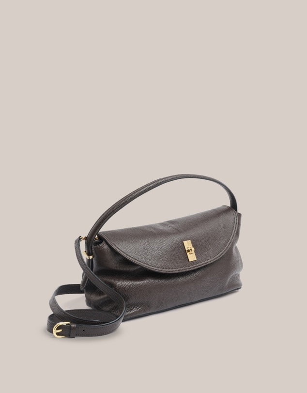VESTIRSI - Sloane Large Dark Chocolate Leather Top Handle Crossbody