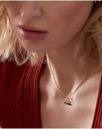 Rachel Jackson - Mini Malachite T-Bar Necklace