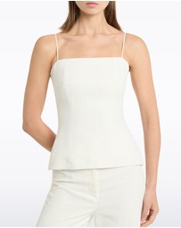 Carla Zampatti - Ivory Starlight Twill Bustier Top