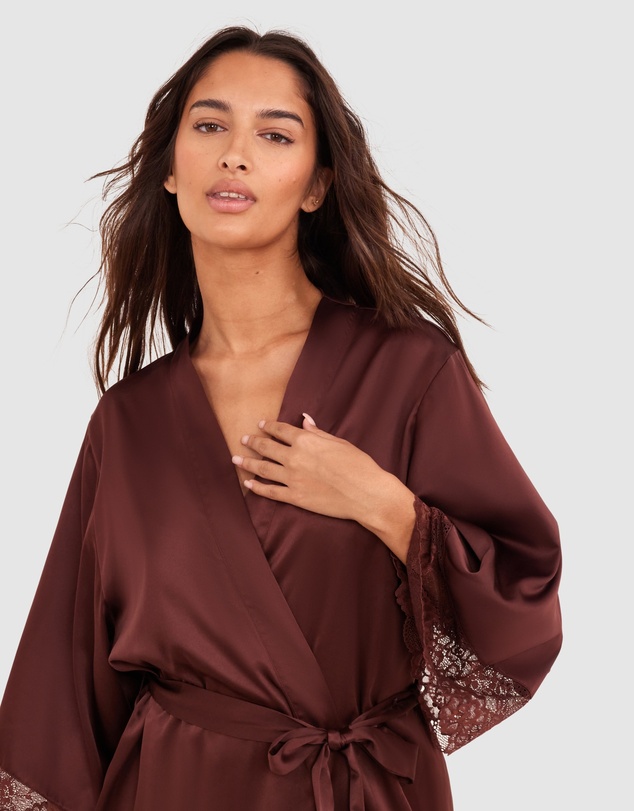 Bras N Things - Imogen Short Wrap - Dark Brown