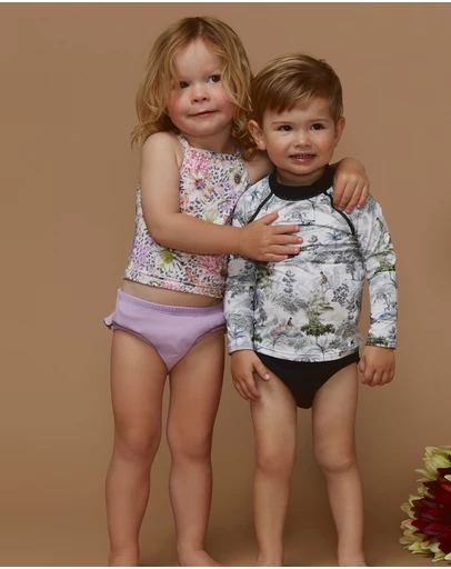 Aqua Blu Kids - Woodland Long Sleeve Rash Vest - Babies