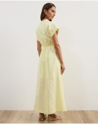 Atmos&Here - Jaci Linen Blend A-Line Shift Midi Dress