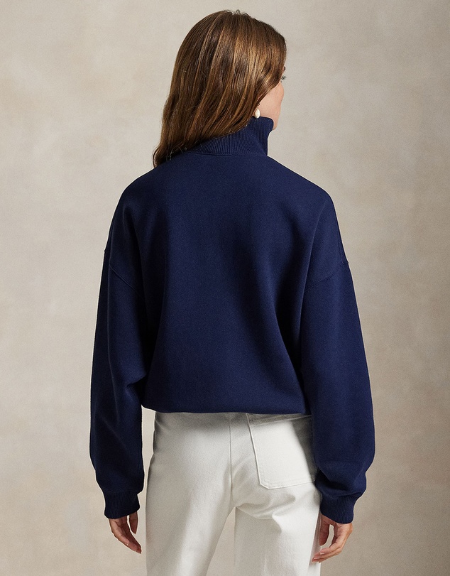 Polo Ralph Lauren - Ribbed-Trim Mock Neck Pullover