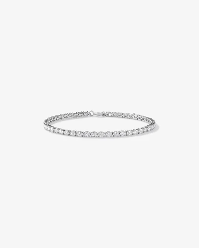 Michael Hill - 3.00 Carat TW Laboratory-Grown Oval Diamond Tennis Bracelet in Sterling Silver