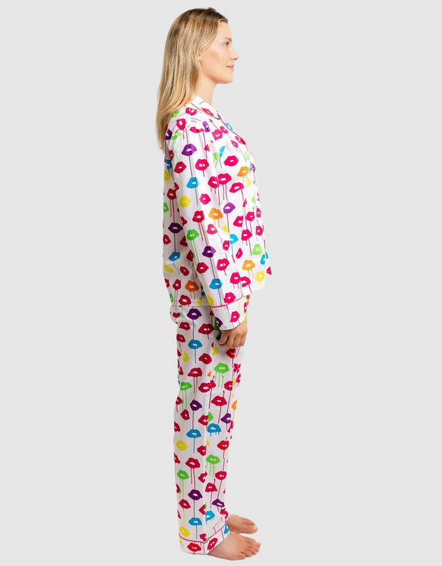 Sant And Abel - Women's Drawbertson Drippy Lips Long PJ Set