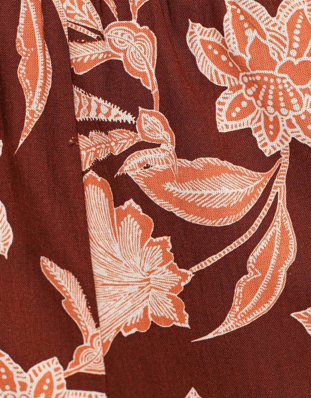 Petal & Pup - Samira Short Sleeve Shirt - Orange Floral