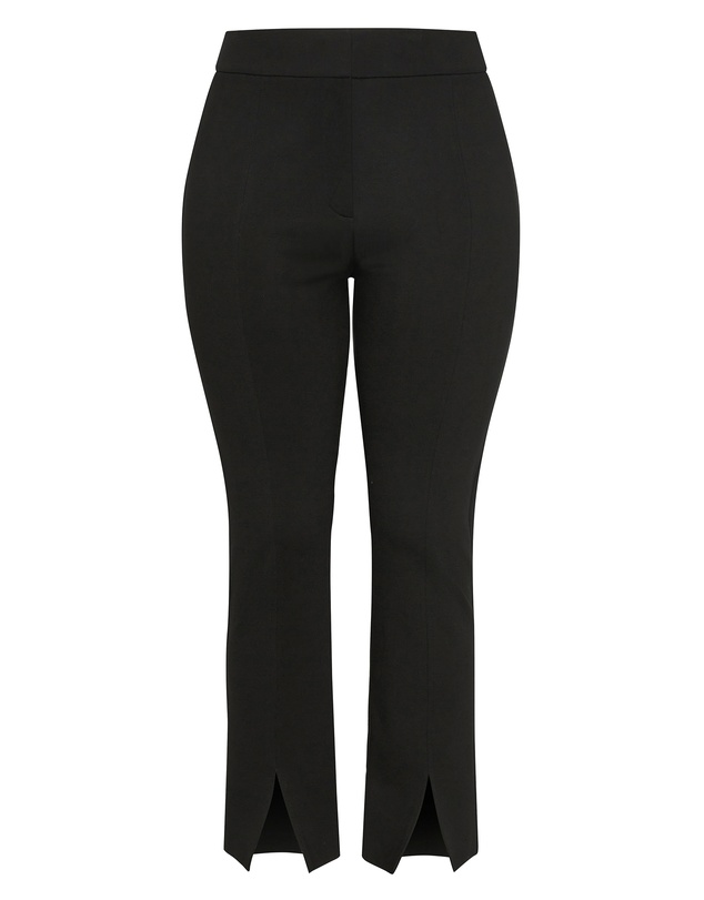 City Chic - Plus size Wynter Tapered Ponte Pant - black