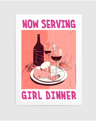 Olive et Oriel - Girl Dinner No 1 by Andreas Magnusson Art Print