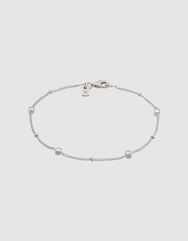 Kuzzoi - ICONIC EXCLUSIVE - Satellite Chain Bracelet with Crystals in 925 Sterling Silver