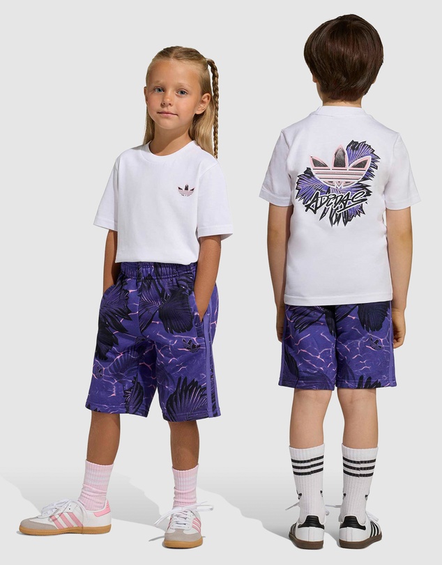 adidas Originals - Allover Print Regular Shorts and Tee Set - Kids-Teens