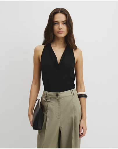 Country Road - Wool V-neck Drape Tank