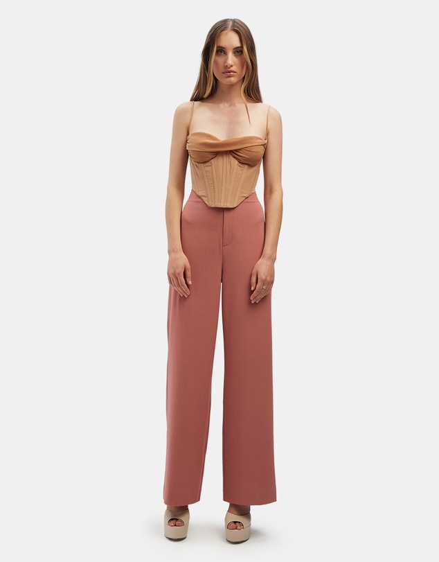 Bardot - Femme Crepe Corset Top