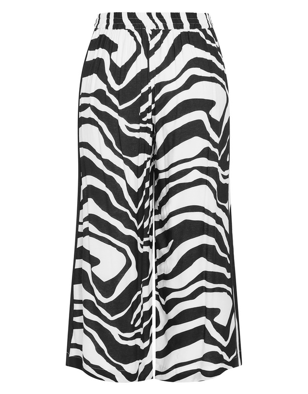 City Chic - Plus size Chiara Abstract Print Wide Leg Pant - black