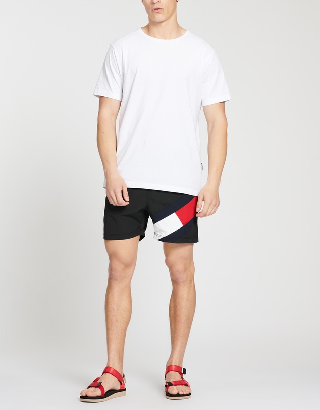 Tommy Hilfiger - Colour Blocked Slim Fit Mid Length Drawstring Swim Shorts