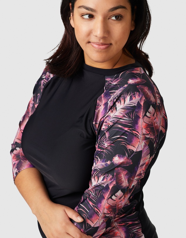 Modest Mermaid - Relaxed fit 3/4 palm top SPF50+