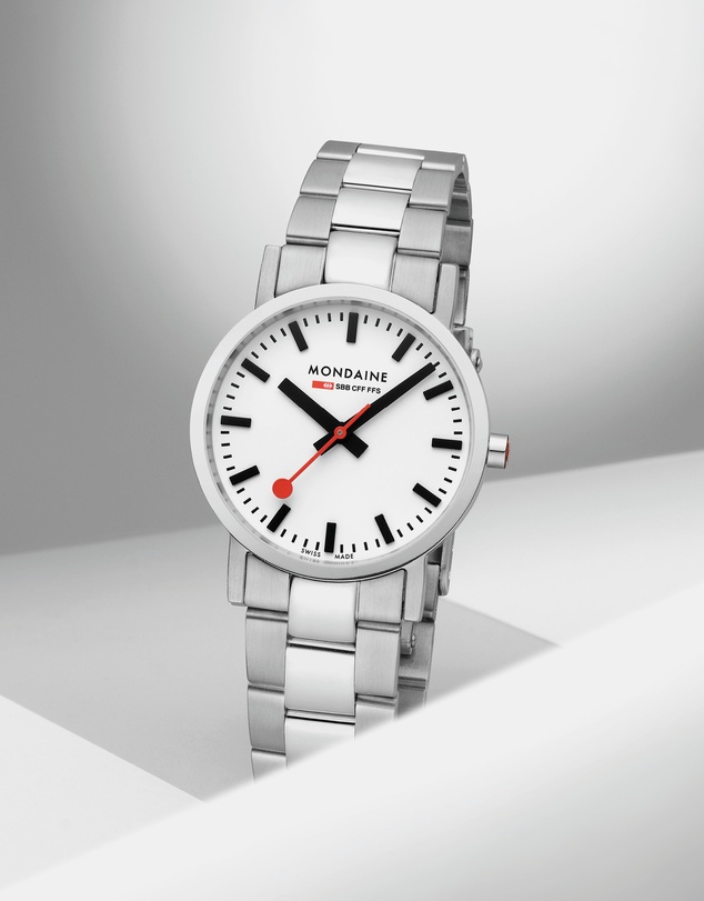 Mondaine - Mondaine Classic Silver Stainless Steel 30mm Watch