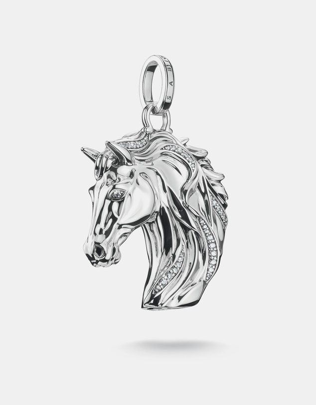 THOMAS SABO - THOMAS SABO Silver Horse Pendant with Zirconia