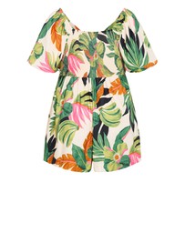 City Chic - Paradiso Print Playsuit