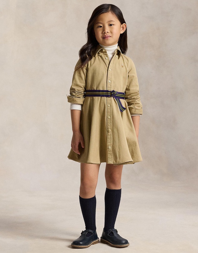 Polo Ralph Lauren - Belted Cotton Chino Shirtdress - Kids