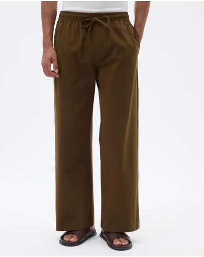 AERE - Wide Fit Elastic Waist Pants