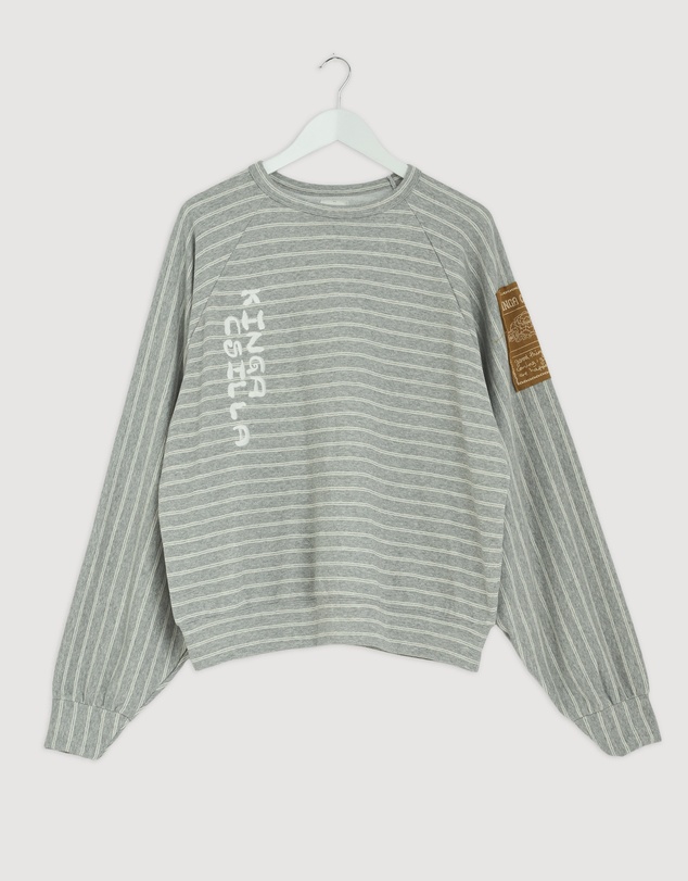 Revibe - Repaired KINGA CSILLA Smoke Stripe Med Jumper - AU 10