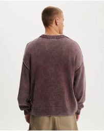 Cotton On - Washed Graphic Crew Knit