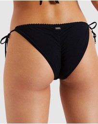 Banana Moon - Black Drea Cheeky Ruched Back Tie Side Bikini Bottom