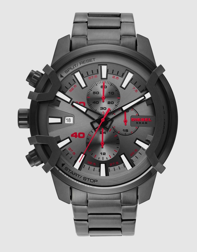 Diesel - Griffed Gun-Metal Chronograph Watch