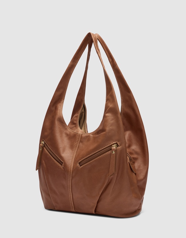 Florence - Catalina Brown Hobo Bag