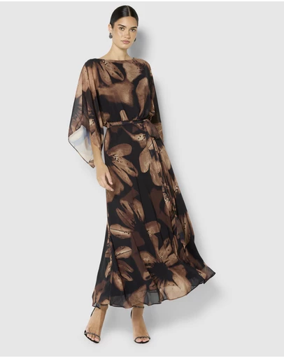 Montique - Charlize Chiffon Printed Dress