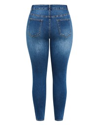 City Chic - Plus size Harley Fit Karla Skinny Jean - dark wash