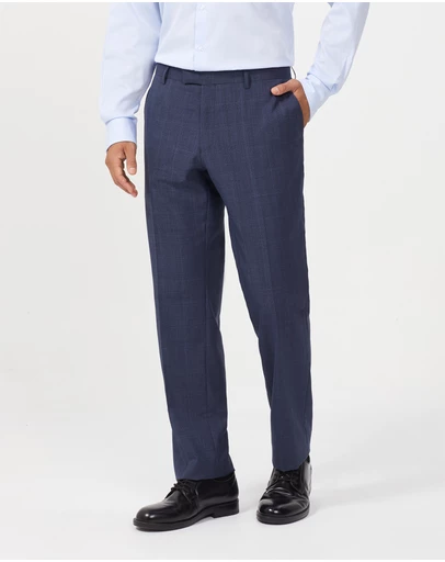 Van Heusen - Wool Blend Glen Check Suit Pant