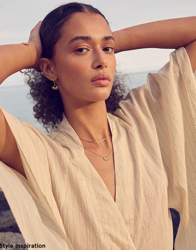 Rachel Jackson - Mini Rising Sun Necklace Gold