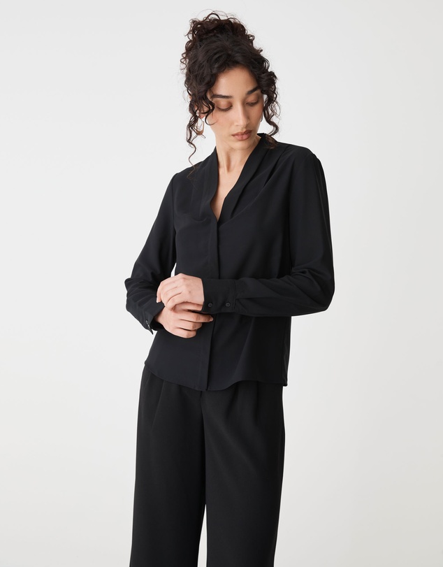Forcast - Claudia Pleat Neck Blouse