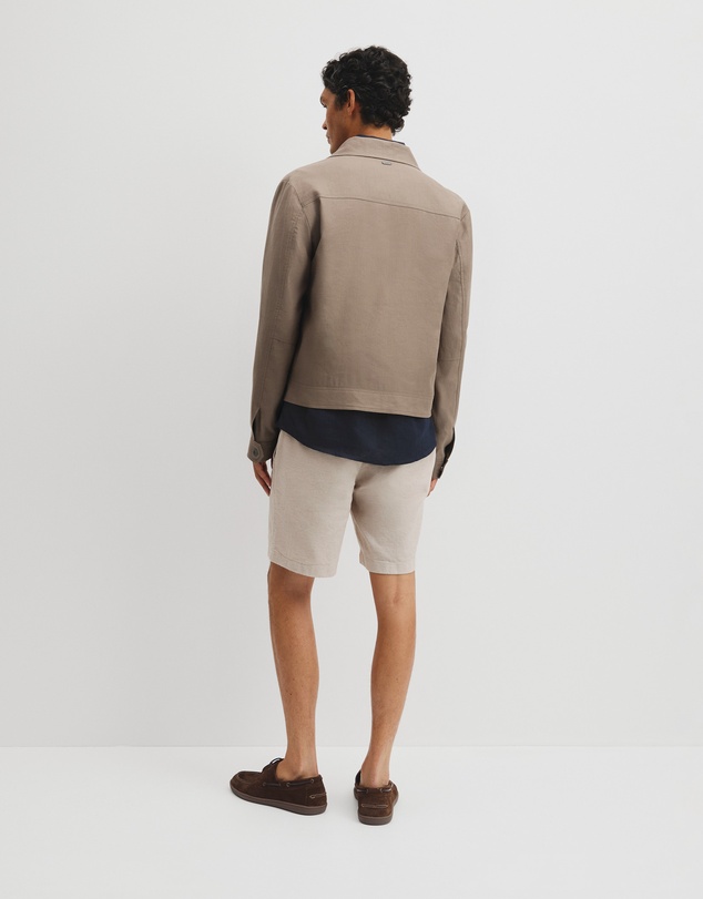 Country Road - Cotton Linen Blend Zip Through Jacket