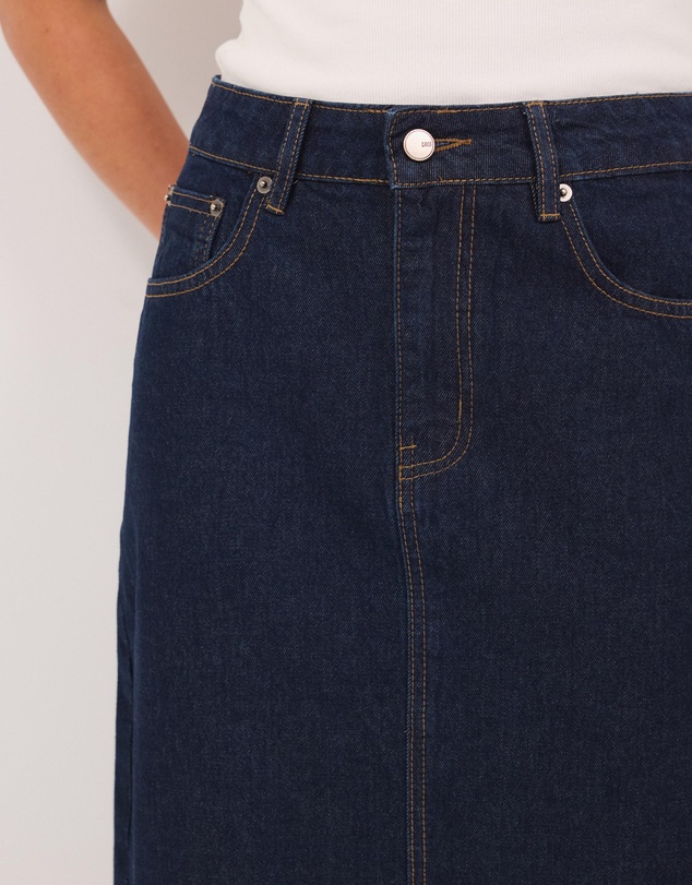 Calli - Cassandra Denim Maxi Skirt