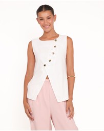 Petal & Pup - Char Vest Top - White
