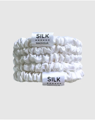 SILK MAGNOLIA - Pure Silk Scrunchie