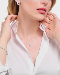 THOMAS SABO - Necklace with halo pedant with white zirconia