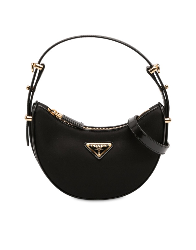 Pre-Loved by Azura Reborn - Pre-Loved Small Re Nylon and Leather Arque Satchel