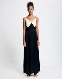Lover - Margot Contrast Satin Maxi Dress
