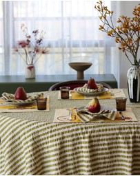 Mosey Me - Seersucker Stripe Square Tablecloth