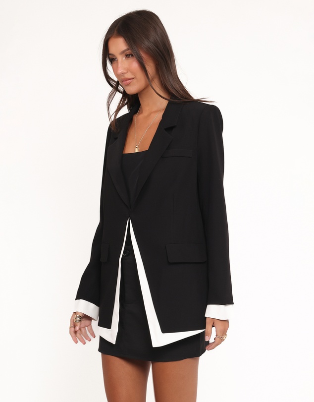 Petal & Pup - Melissa Layered Blazer - Black