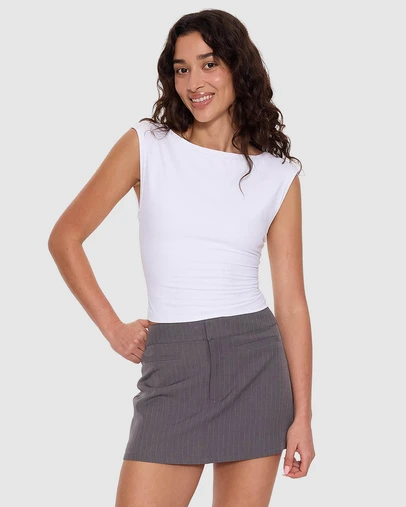 Thrills - Ottoman Cap Sleeve Tee