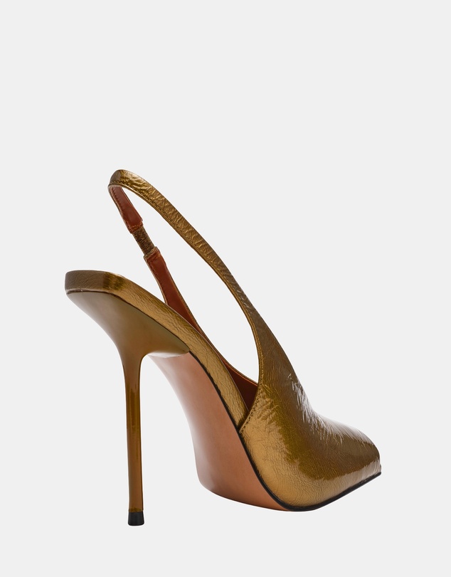 Steve Madden - Lucian Olive Crinkle Patent Heels
